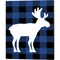 Plaid Deer & Moose by Tamara Robinson 12" x 15" Canvas Wall Art (Set of 2)